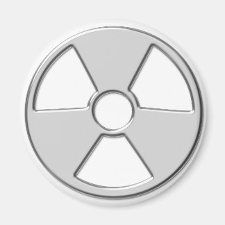 Symbol för coola av metallisk radioaktiv strålning magnet