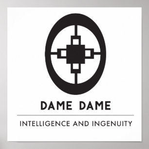 Symbol för Dame Dame för intelligens och Poster