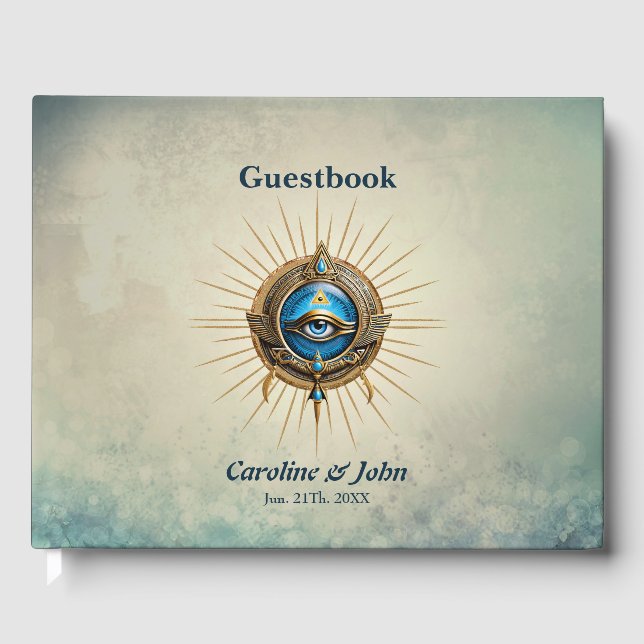 Symbol för den egyptiske allesse öga. gästböcker (Framsida)