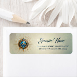 Symbol för den egyptiske allesse öga. returadress etikett