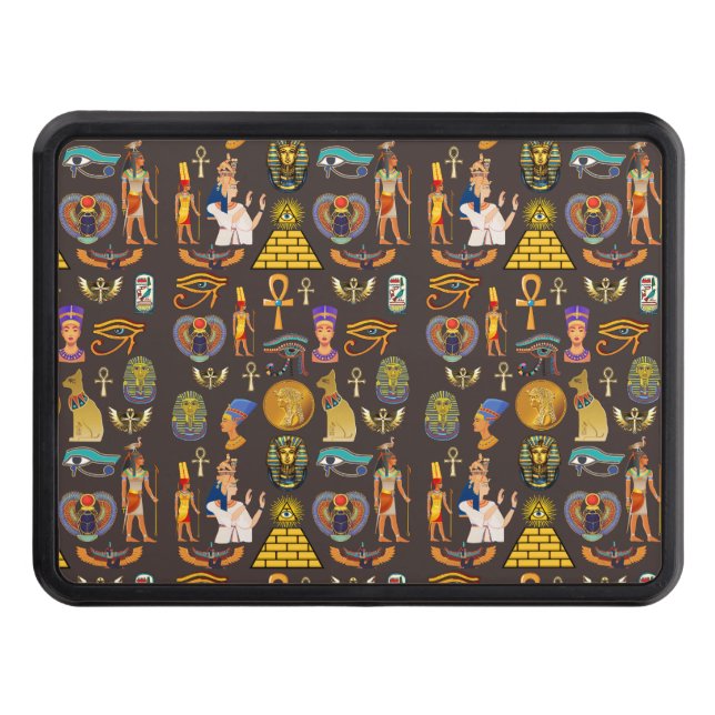 Symbol för det antika egyptiska Hieroglyphic Mönst Dragkroksskydd (Framsidan)