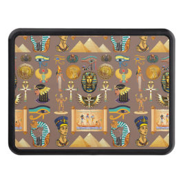 Symbol för det egyptiska antika Hieroglyphic Mönst Dragkroksskydd