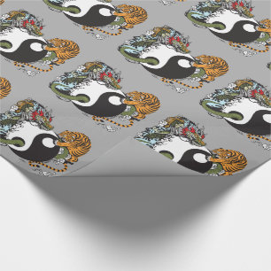 symbol för drake och tiger yin yang presentpapper