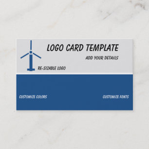 Symbol för drappotdiagram för Turbines-Luft Visitkort