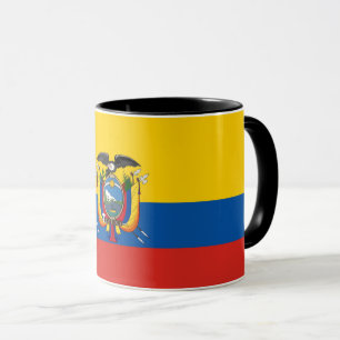 Symbol för Ecuador landflagga long Mugg