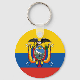Symbol för Ecuador landflagga long Nyckelring