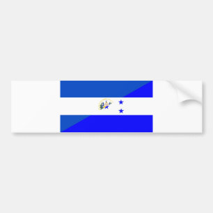 symbol för El Salvador honduras halvt flaggaland Bildekal