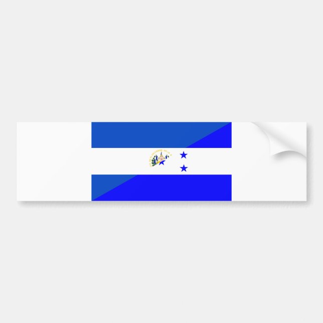 symbol för El Salvador honduras halvt flaggaland Bildekal (Framsidan)