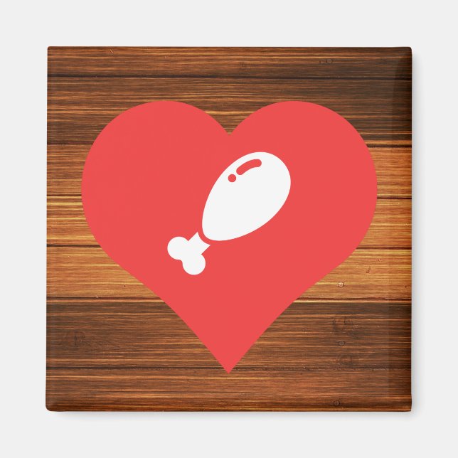 Symbol för färsk kyckling magnet (Framsidan)