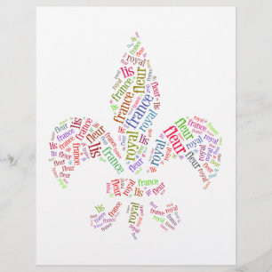 Symbol för Fleur de Lis ord Reklamblad