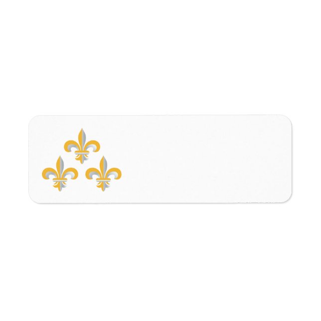 Symbol för Fleur de Lis Returadress Etikett (Framsidan)