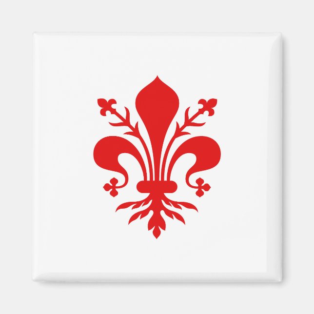Symbol för Florens City flagga Italien Magnet (Framsidan)
