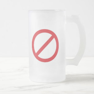 Symbol för förbud Sign/No Frostat Ölglas