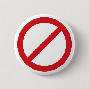 Symbol för förbud Sign/No Knapp