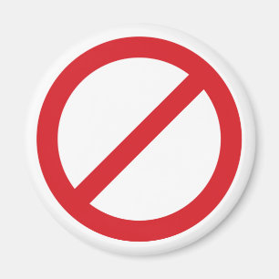 Symbol för förbud Sign/No Magnet