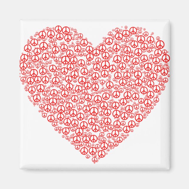 symbol för fred kärlek magnet (Framsidan)