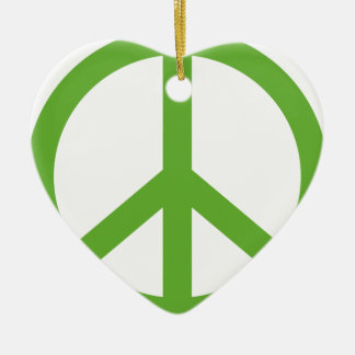 Symbol för Fredsteckenet grönt Julgransprydnad Keramik