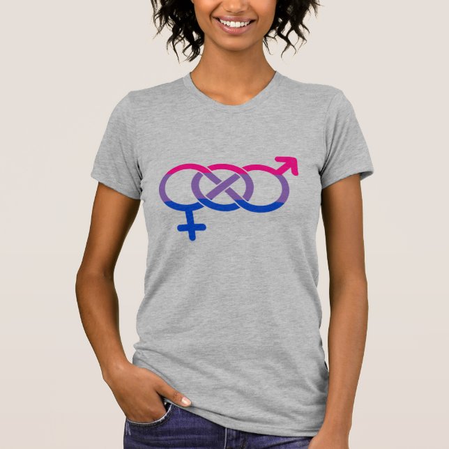 Symbol för Gender av bisexualitet T Shirt (Framsida)