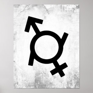 Symbol för genderfluid Gender Poster