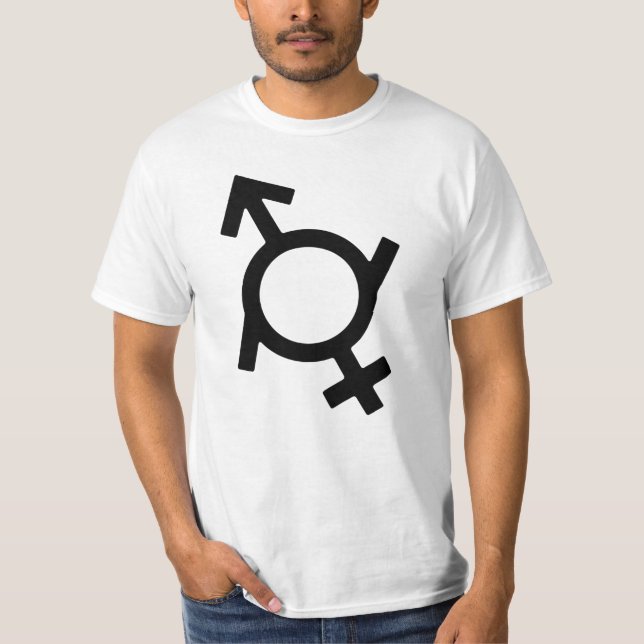 Symbol för genderfluid Gender T Shirt (Framsida)