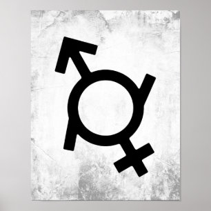 Symbol för genderfluid, hondjur och Gender Poster