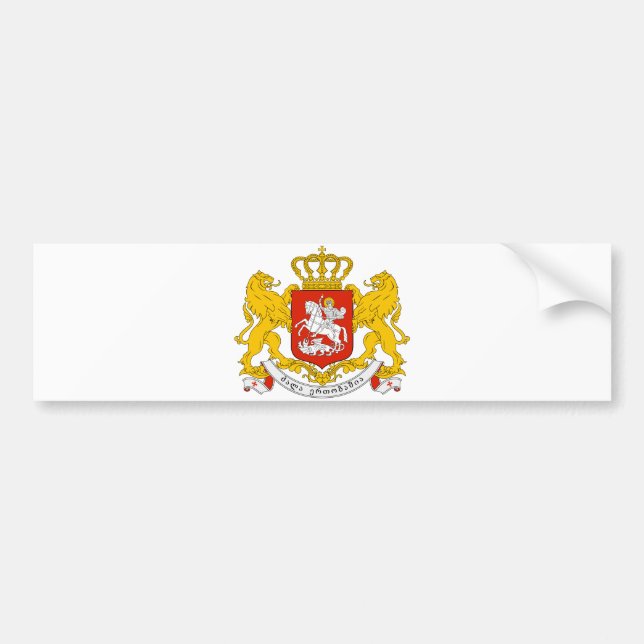 Symbol för Georgia officiellt vapensköldheraldik Bildekal (Framsidan)