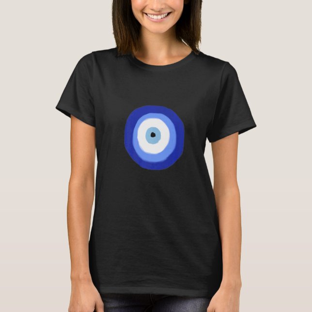 Symbol för grekiska Öga Lycka till T Shirt (Framsida)