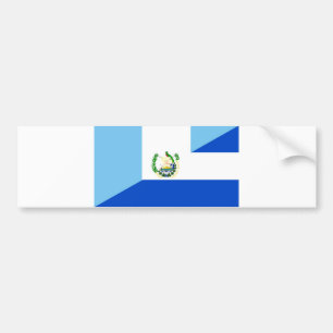 symbol för guatemala El Salvador halvt flaggaland Bildekal