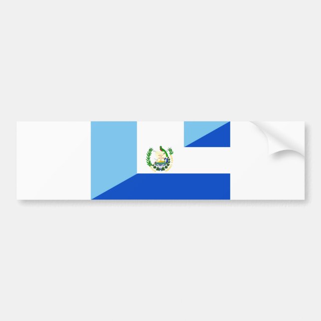 symbol för guatemala El Salvador halvt flaggaland Bildekal (Framsidan)
