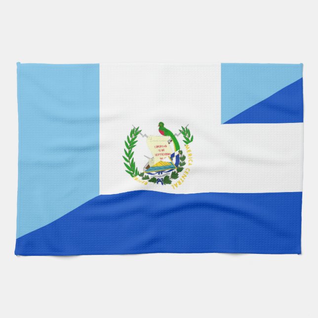 symbol för guatemala El Salvador halvt flaggaland Kökshandduk (Horisontell)