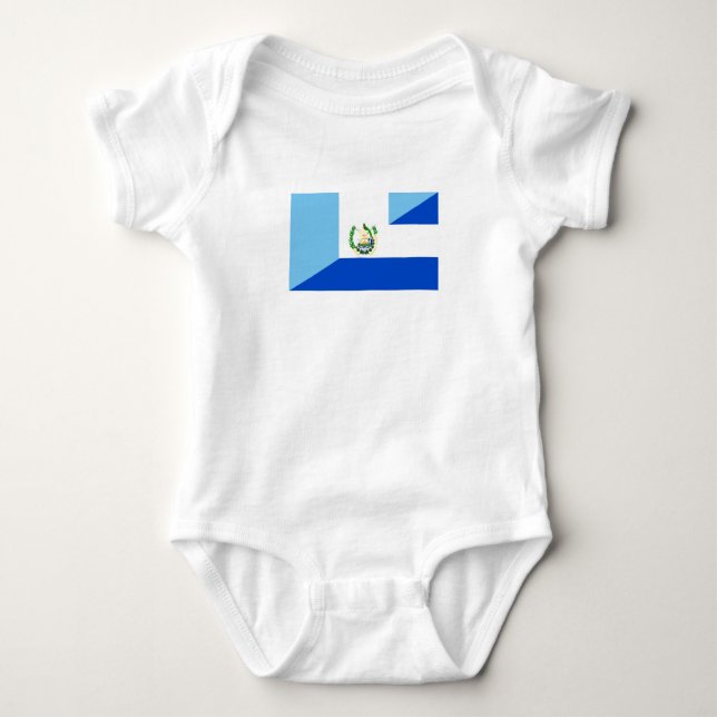 symbol för guatemala El Salvador halvt flaggaland T-shirt (Framsida)