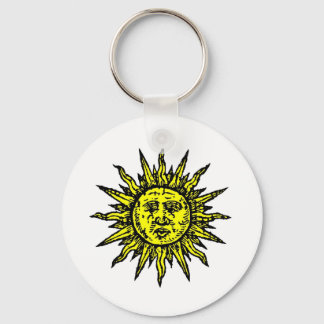 Symbol för gult Sol Nyckelring