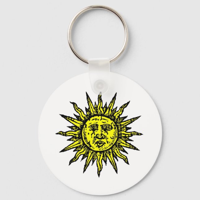Symbol för gult Sol Nyckelring (Framsida)