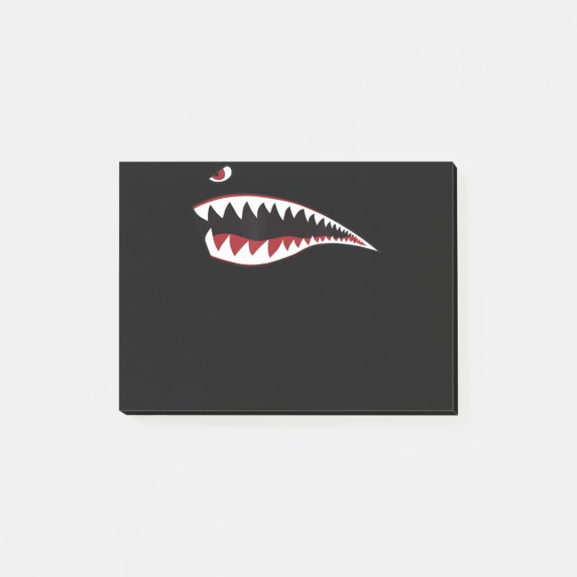Symbol för haj Mouth Art - Gift för Shark Älskare Post-it Block (Framsida)