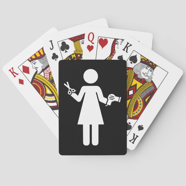 Symbol för hårfrisör casinokort (Baksidan)