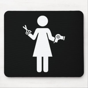 Symbol för hårfrisör musmatta