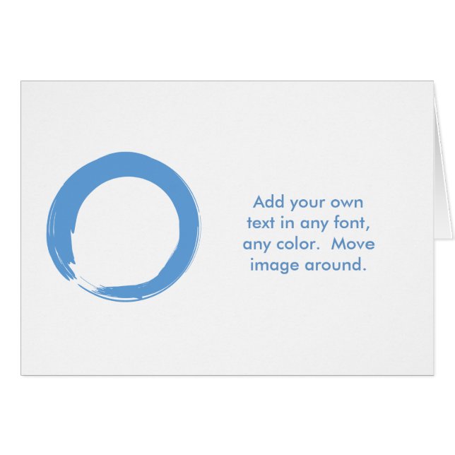 Symbol för Himlar Blue Zen Hälsningskort (Framsidan Horizontal)