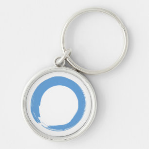 Symbol för Himlar Blue Zen Rund Silverfärgad Nyckelring