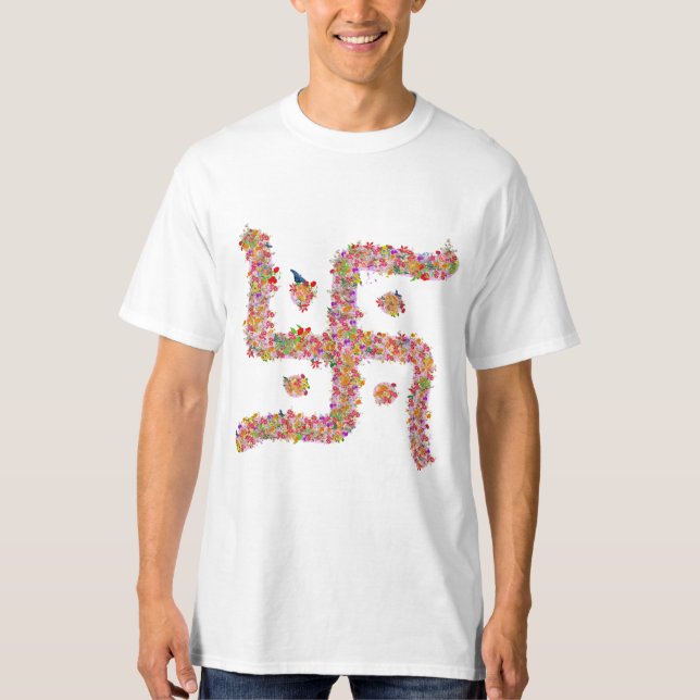 Symbol för Hindus blommahakkors T-shirt (Framsida)