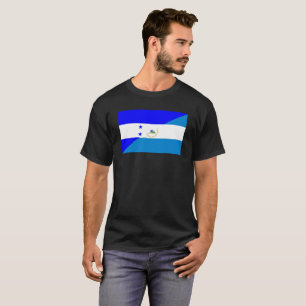 symbol för honduras nicaragua halvt flaggaland t shirt