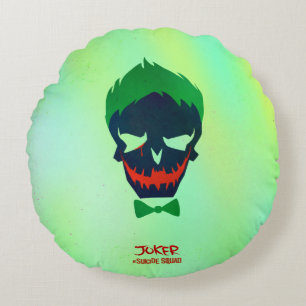 Symbol för huvud för Joker för självmordSquad Rund Kudde