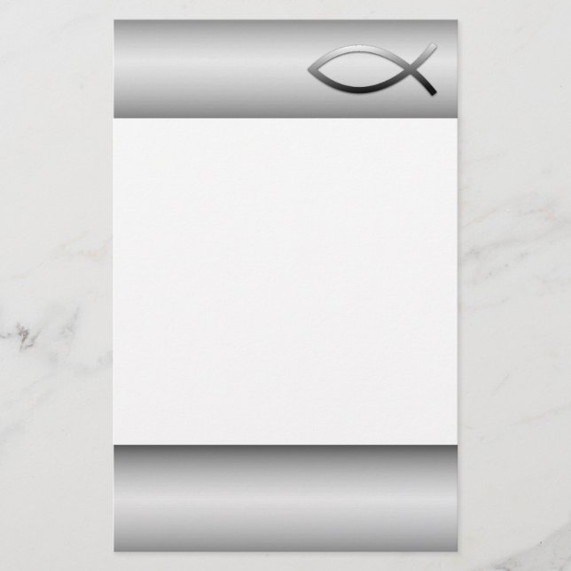Symbol för Ichthys Jesus fiskkristen Brevpapper (Framsida)