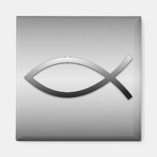 Symbol för Ichthys Jesus fiskkristen Magnet