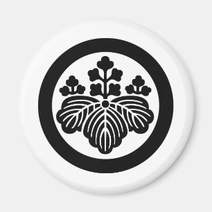 Symbol för japansk Family Crest KAMON Magnet