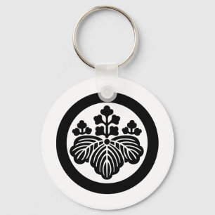 Symbol för japansk Family Crest KAMON Nyckelring
