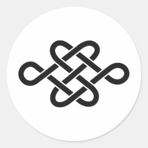 Symbol för japansk Family Crest KAMON Runt Klistermärke