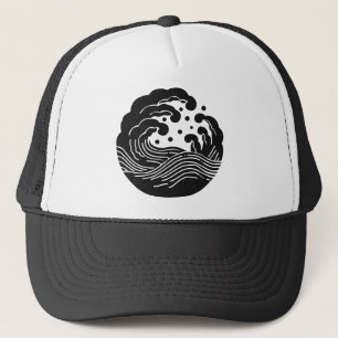 Symbol för japansk Family Crest KAMON Truckerkeps