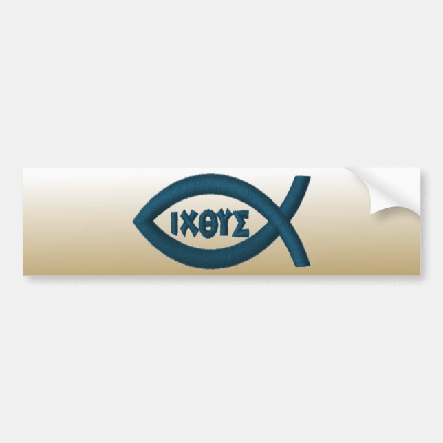 Symbol för Jesus fiskkristen Bildekal (Framsidan)