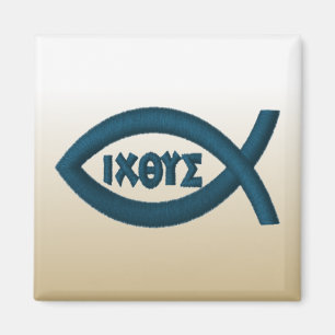 Symbol för Jesus fiskkristen Magnet