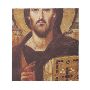 Symbol för Jesus KristusPantocrator kristen Anteckningsblock